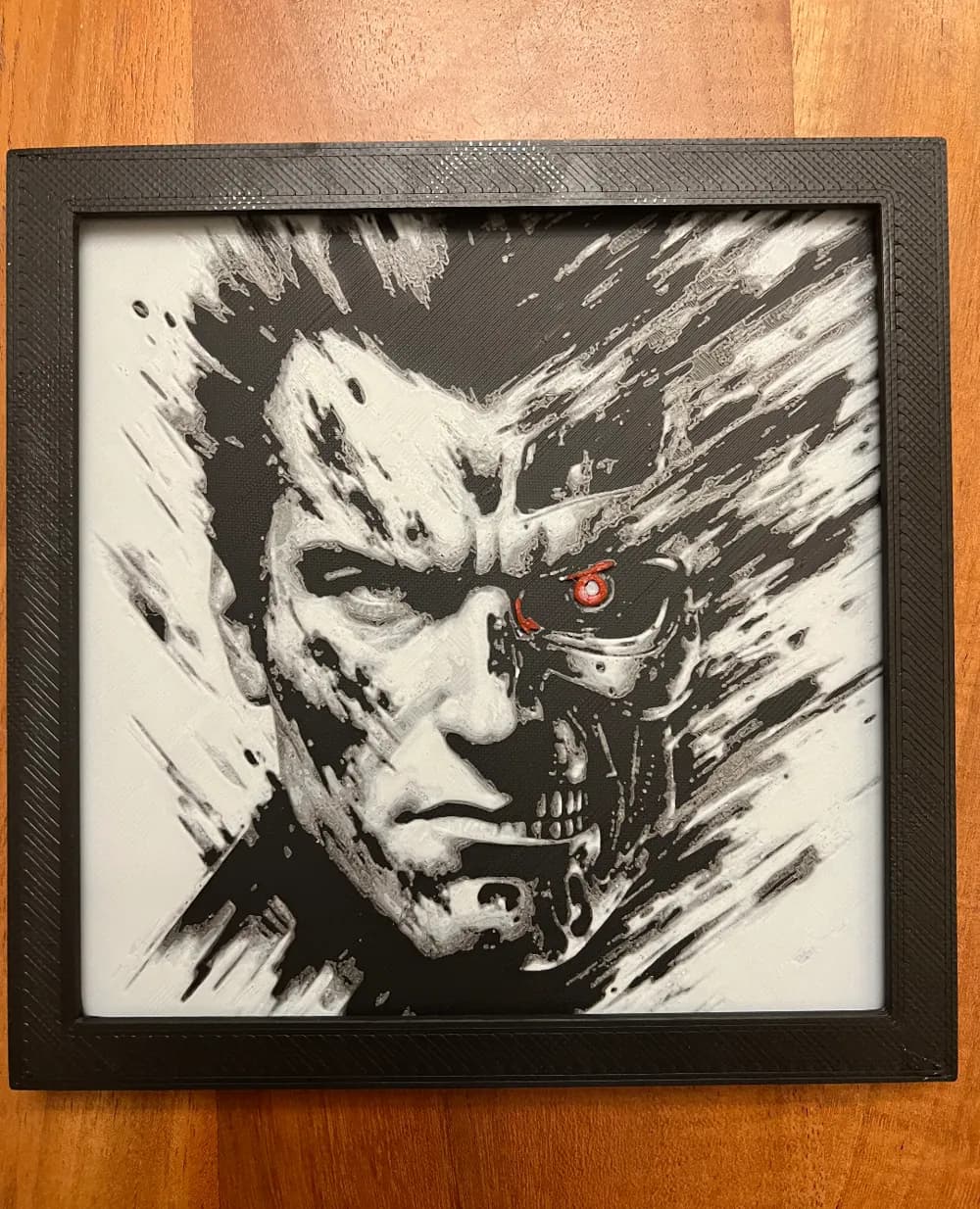 The Terminator by JustBe 3D Printing HueForge model: The Terminator by JustBe 3D Printing