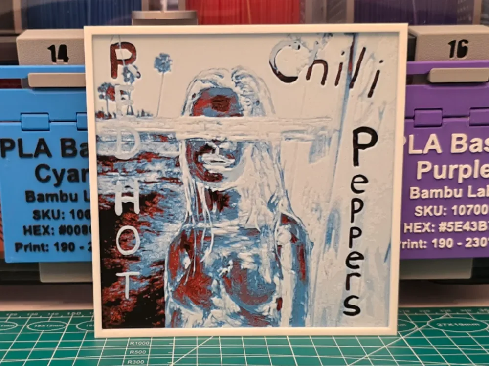 HueForge model: Red Hot Chili Peppers "By the Way" Album Art by Lumpy3D