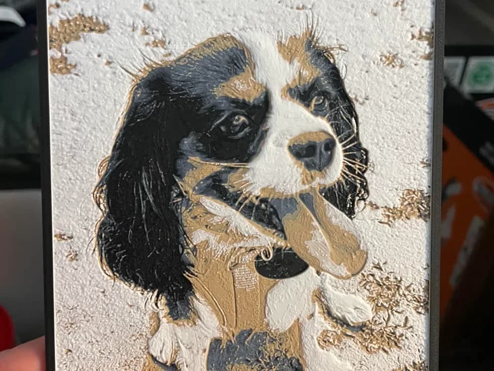 Beach Dog by Advancedtechworldwide HueForge model: Beach Dog by Advancedtechworldwide