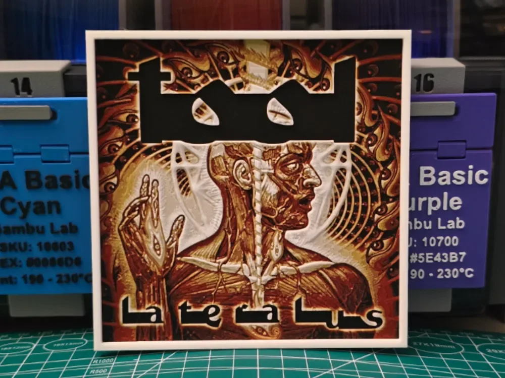 Tool "Lateralus" Album - Hueforge Art by Lumpy3D HueForge model: Tool "Lateralus" Album - Hueforge Art by Lumpy3D