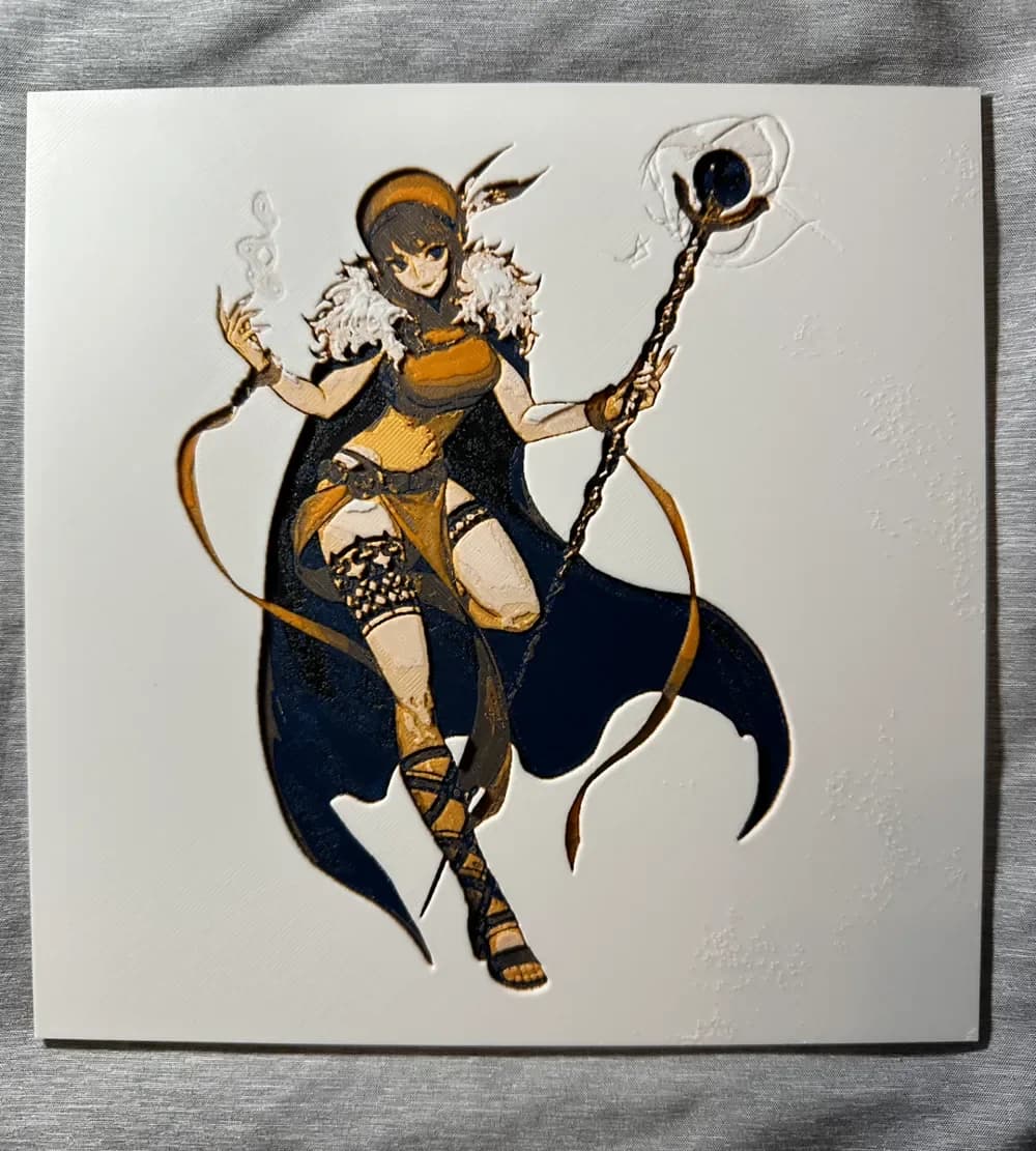 HueForge model: Female Summoner Hueforge by Hey Ben