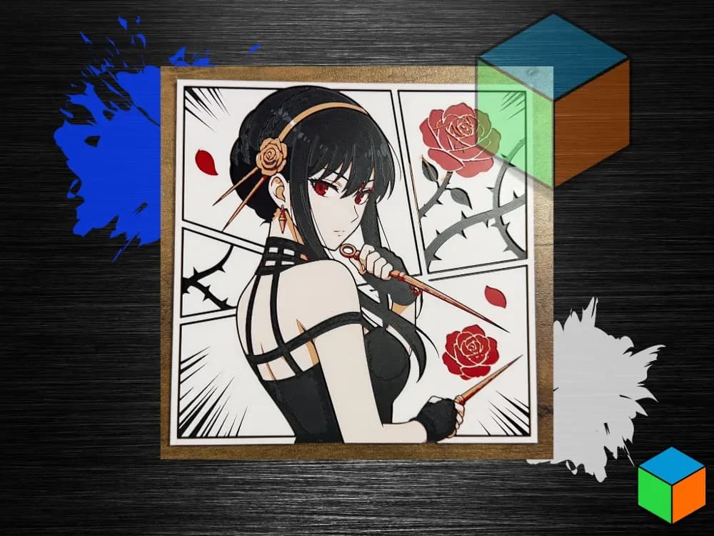 Yor Forger — HueForge Wall Art | SPY x FAMILY Yor Forger — HueForge Wall Art | SPY x FAMILY