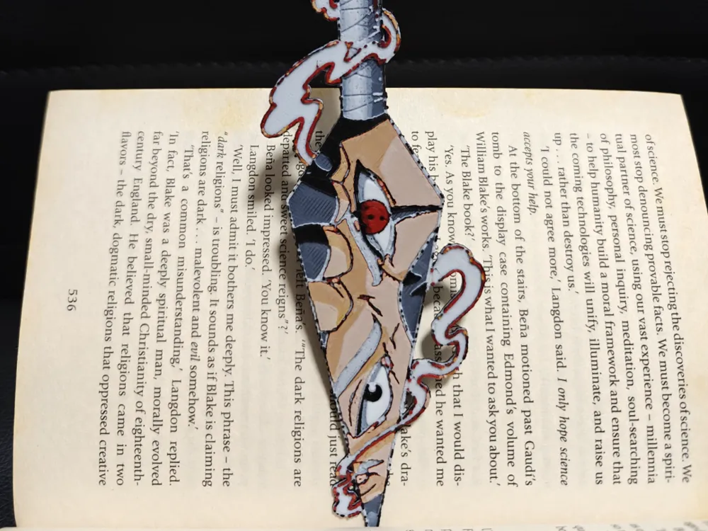 HueForge model: Kakashi Hatake Naruto Kunai Bookmark Wall Decor by TheHueforgeLady