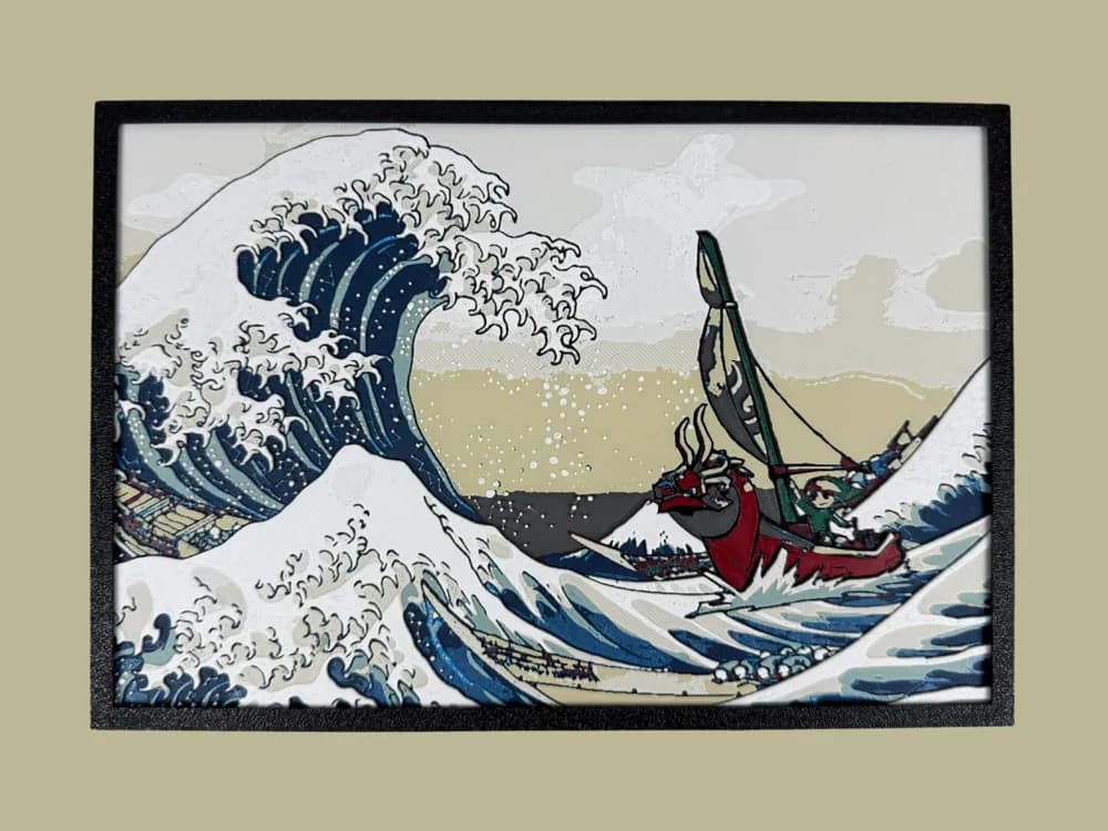 Wind Waker vs the Great Wave - Legend of Zelda by Canadian Gamer HueForge model: Wind Waker vs the Great Wave - Legend of Zelda by Canadian Gamer
