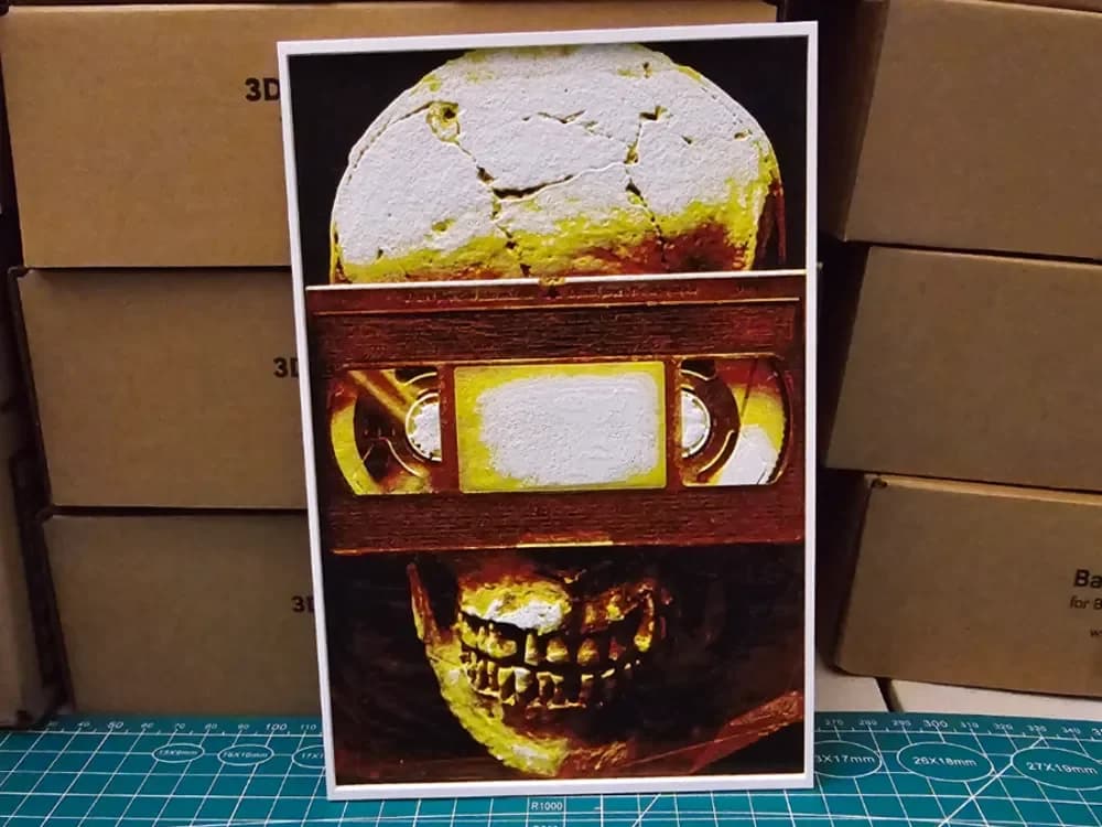 VHS Tape Skull - Hueforge Art by Lumpy3D HueForge model: VHS Tape Skull - Hueforge Art by Lumpy3D