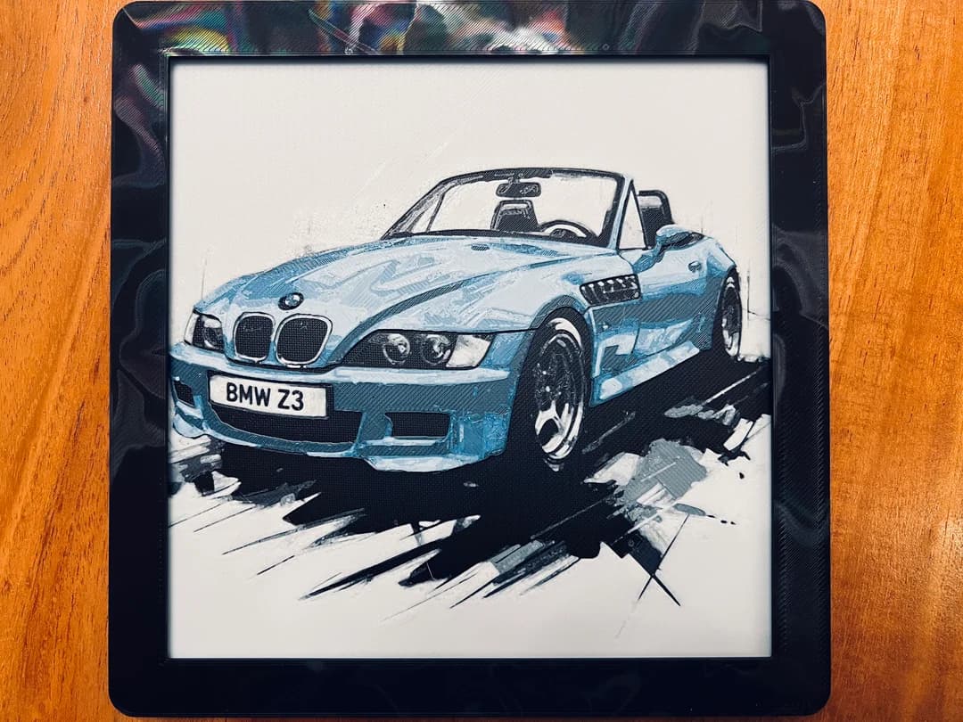 90's BMW Z3 by JustBe 3D Printing HueForge model: 90's BMW Z3 by JustBe 3D Printing