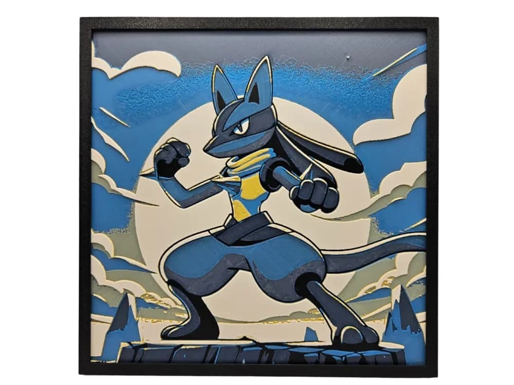 Lucario by BusyKikiBee HueForge model: Lucario by BusyKikiBee
