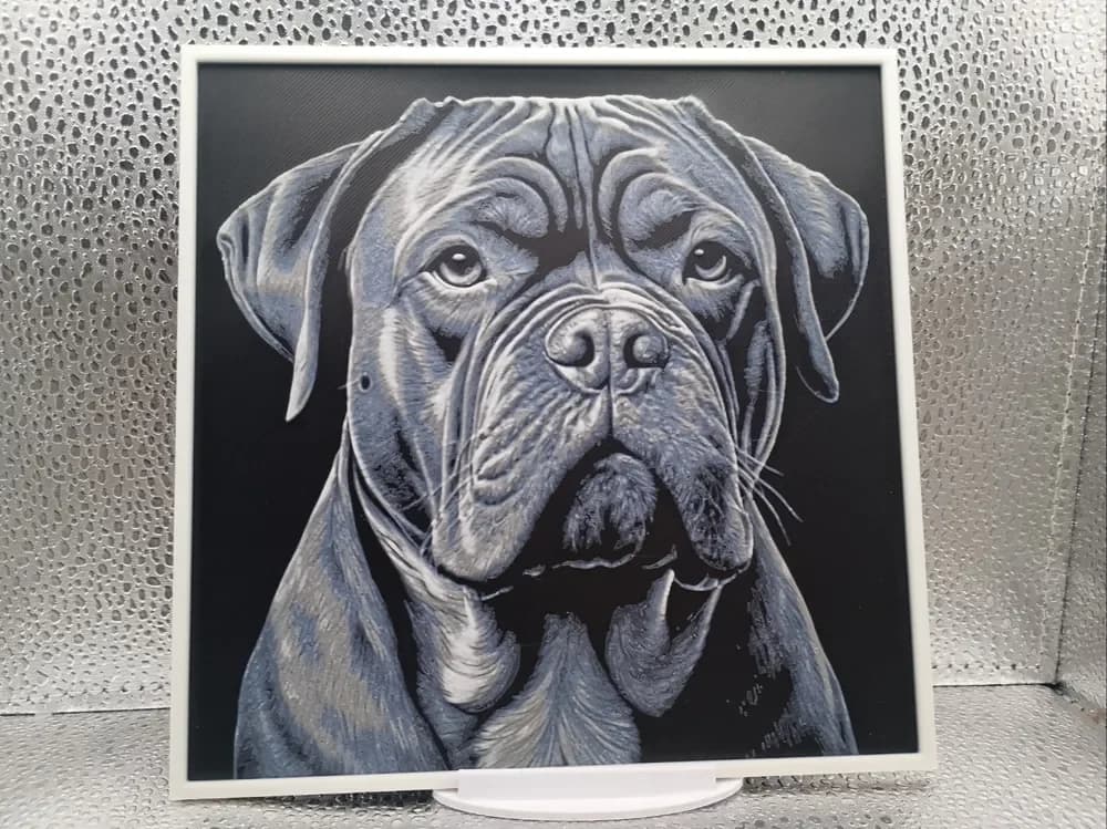 Dogue de Bordeaux hueforge by Borishotch Industries HueForge model: Dogue de Bordeaux hueforge by Borishotch Industries