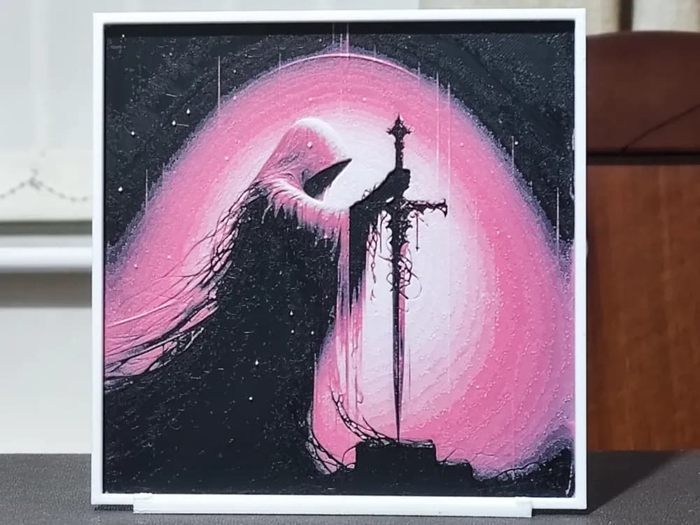 The Sword In The Stone - HueForge 3 Color by BoDad HueForge model: The Sword In The Stone - HueForge 3 Color by BoDad