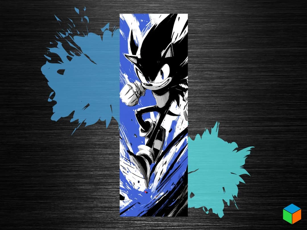 🌀 Sonic Speed Drop – Sonic the Hedgehog Bookmark by 3D Prints By Vic HueForge model: 🌀 Sonic Speed Drop – Sonic the Hedgehog Bookmark by 3D Prints By Vic
