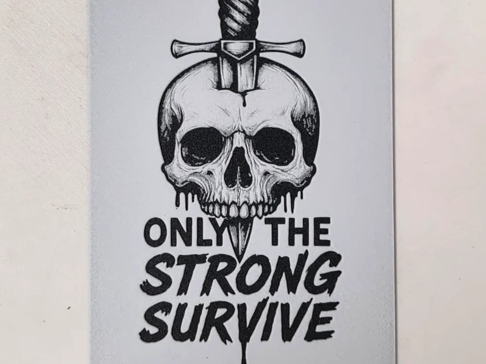 Only The Strong Survive Hueforge by Morganja HueForge model: Only The Strong Survive Hueforge by Morganja