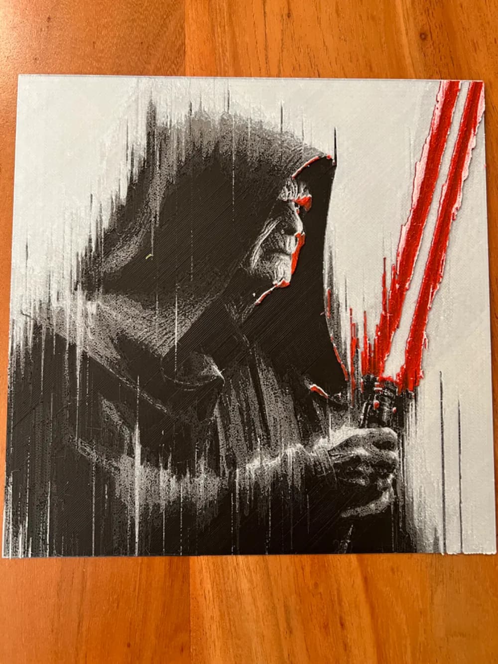 Emperor Palpatine with Red Lightsaber by JustBe 3D Printing HueForge model: Emperor Palpatine with Red Lightsaber by JustBe 3D Printing