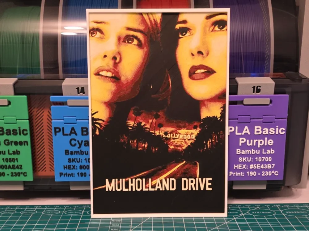 Mulholland Drive Movie Poster - Hueforge Art by Lumpy3D HueForge model: Mulholland Drive Movie Poster - Hueforge Art by Lumpy3D