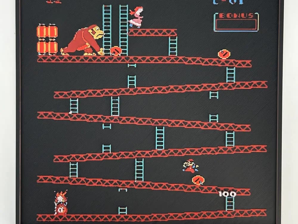 Donkey Kong Level 1 HueForge Donkey Kong Level 1 HueForge