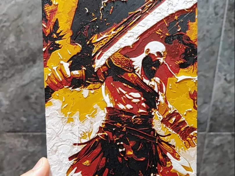 God of War by Garuda3D HueForge model: God of War by Garuda3D