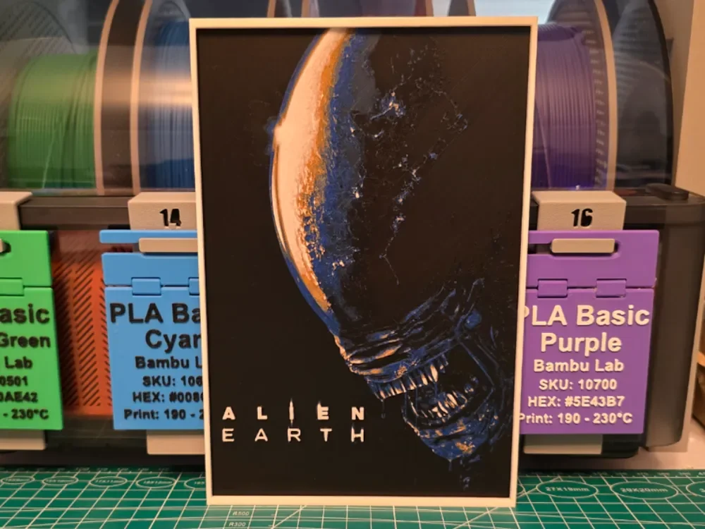 HueForge model: Alien: Earth Series Poster - Hueforge Art by Lumpy3D