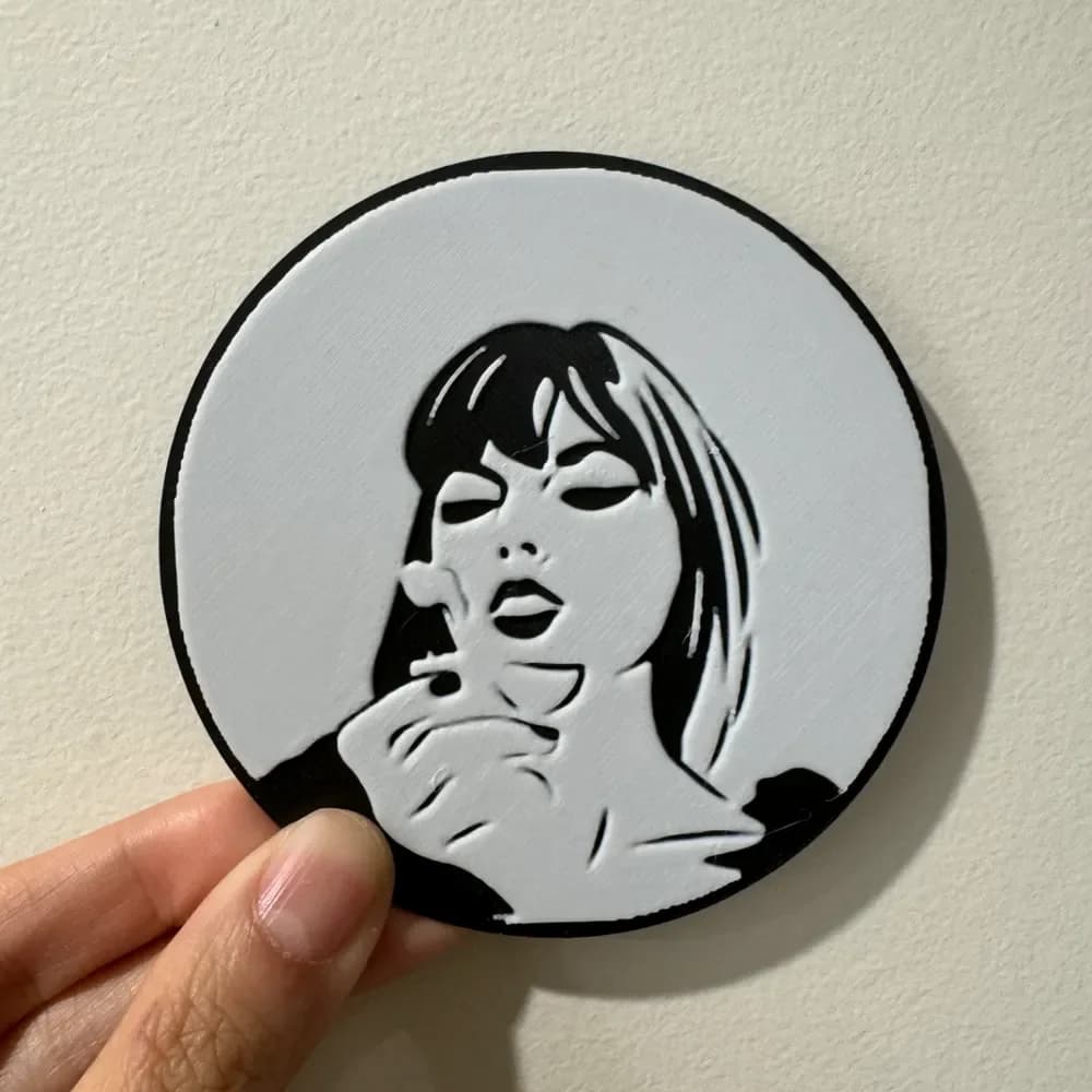 HueForge model: Taylor Swift Midnights Coaster by cyanidesugar