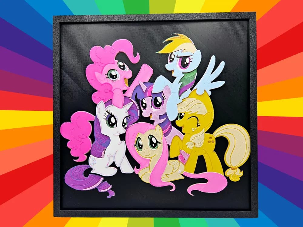 My Little Pony - The Mane 6 by BusyKikiBee HueForge model: My Little Pony - The Mane 6 by BusyKikiBee