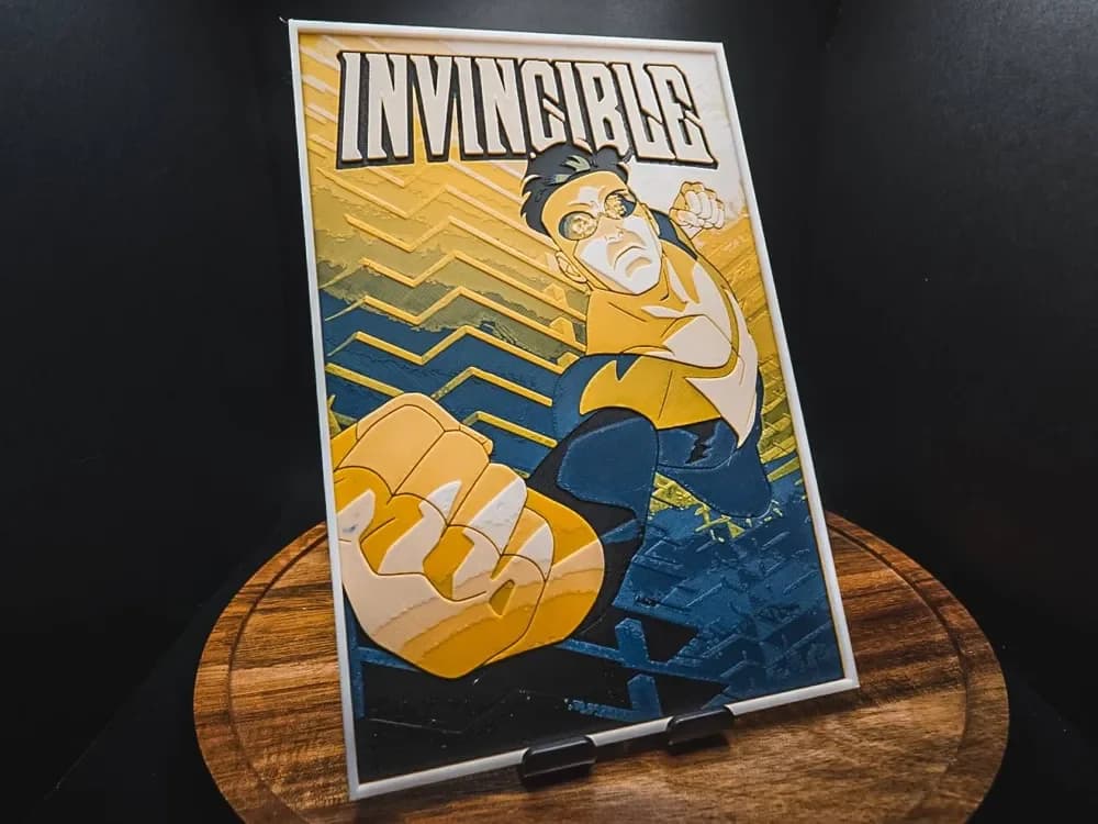 Invincible (Series Poster - HueForge) by HugheCraft HueForge model: Invincible (Series Poster - HueForge) by HugheCraft