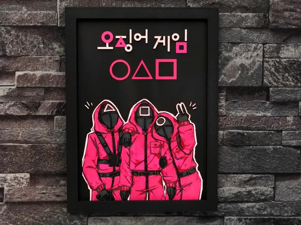 Hueforge Squid Game 5 colors by StefBull85 HueForge model: Hueforge Squid Game 5 colors by StefBull85