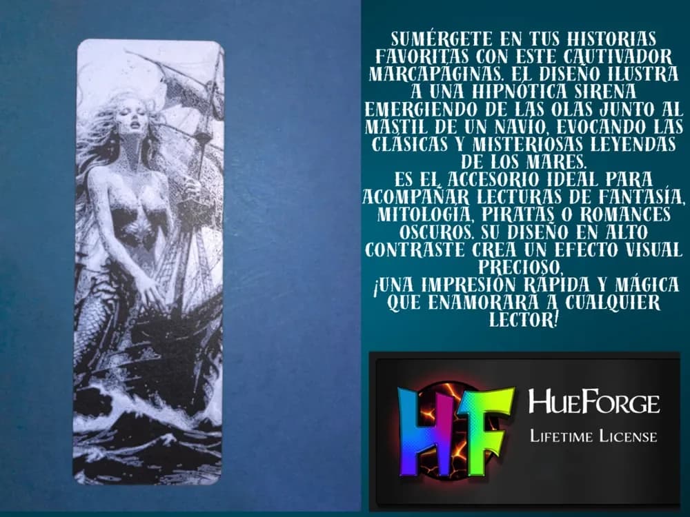 Bookmark Siren of the Seas by FYTY112 HueForge model: Bookmark Siren of the Seas by FYTY112