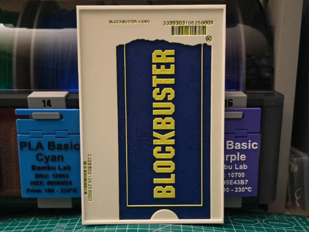 Blockbuster Video VHS Poster - Hueforge Art by Lumpy3D HueForge model: Blockbuster Video VHS Poster - Hueforge Art by Lumpy3D