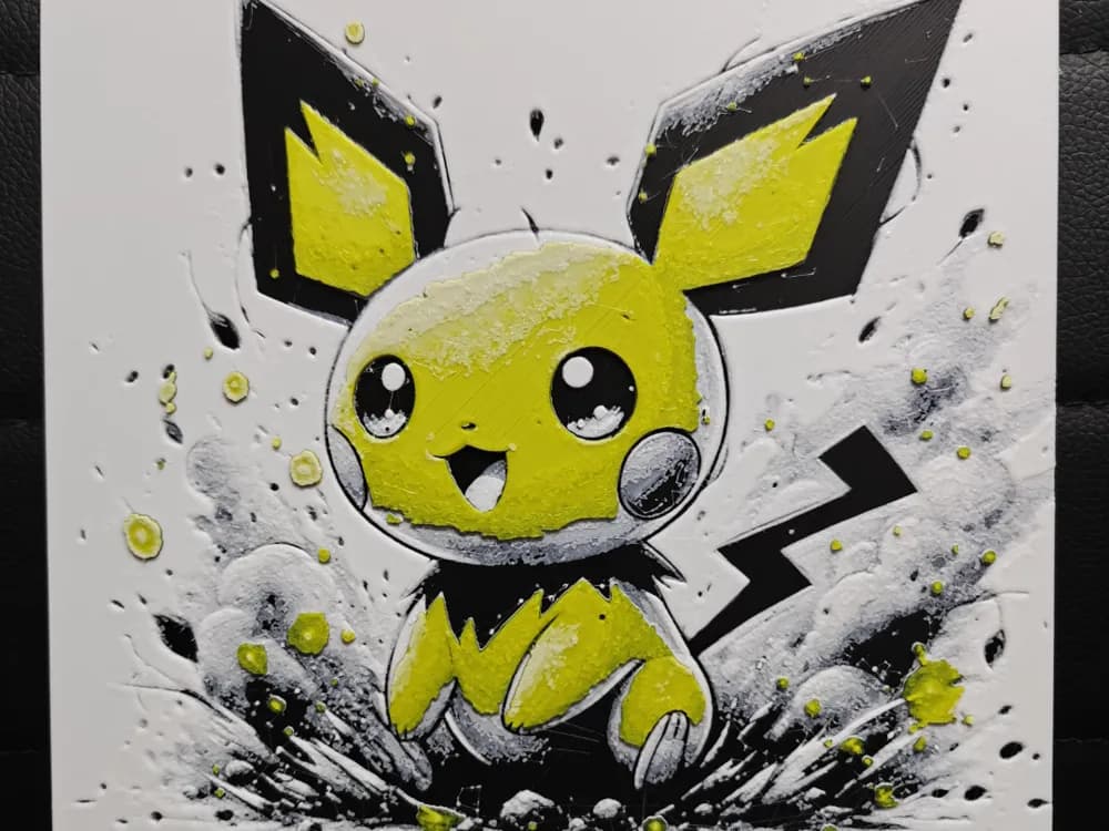 HueForge model: Pichu by TheHueforgeLady