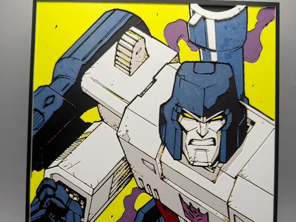 Megatron Old School by MonkeyForge 3D HueForge model: Megatron Old School by MonkeyForge 3D