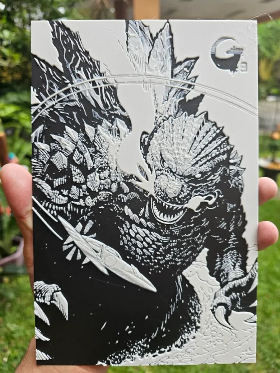 Godzilla Minus One Hueforge by Loki HueForge model: Godzilla Minus One Hueforge by Loki