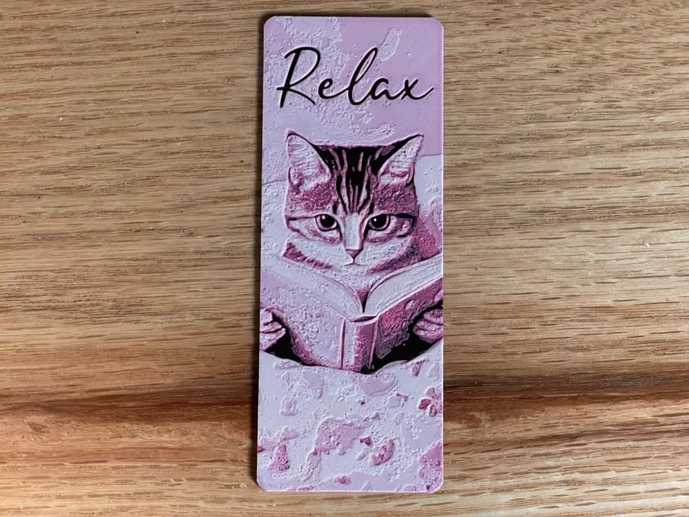 Cozy Cat Hueforge Bookmark Cozy Cat Hueforge Bookmark