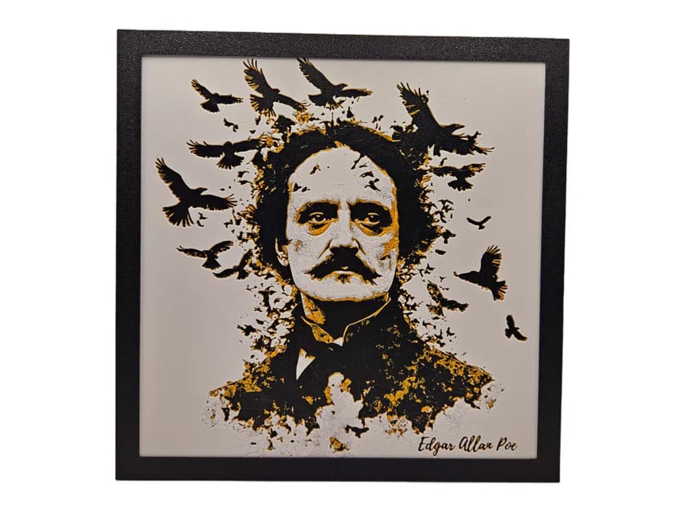 HueForge model: Portrait of Edgar Allan Poe by BusyKikiBee