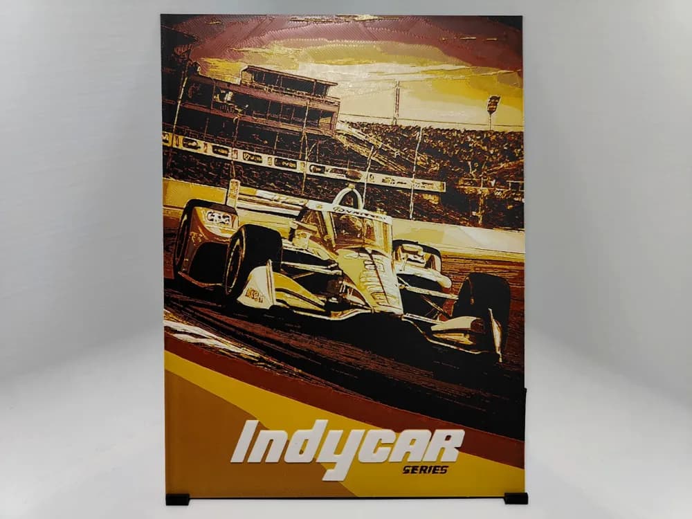 IndyCar Series Poster - Hueforge by BeaN HueForge model: IndyCar Series Poster - Hueforge by BeaN
