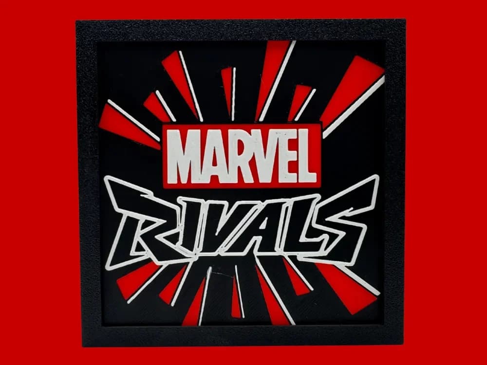 Marvel Rivals - Burst Logo by Canadian Gamer HueForge model: Marvel Rivals - Burst Logo by Canadian Gamer