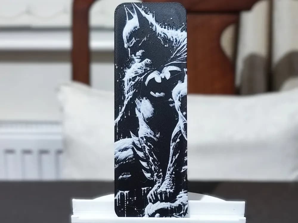 Batman Bookmark - 2 Color by BoDad HueForge model: Batman Bookmark - 2 Color by BoDad