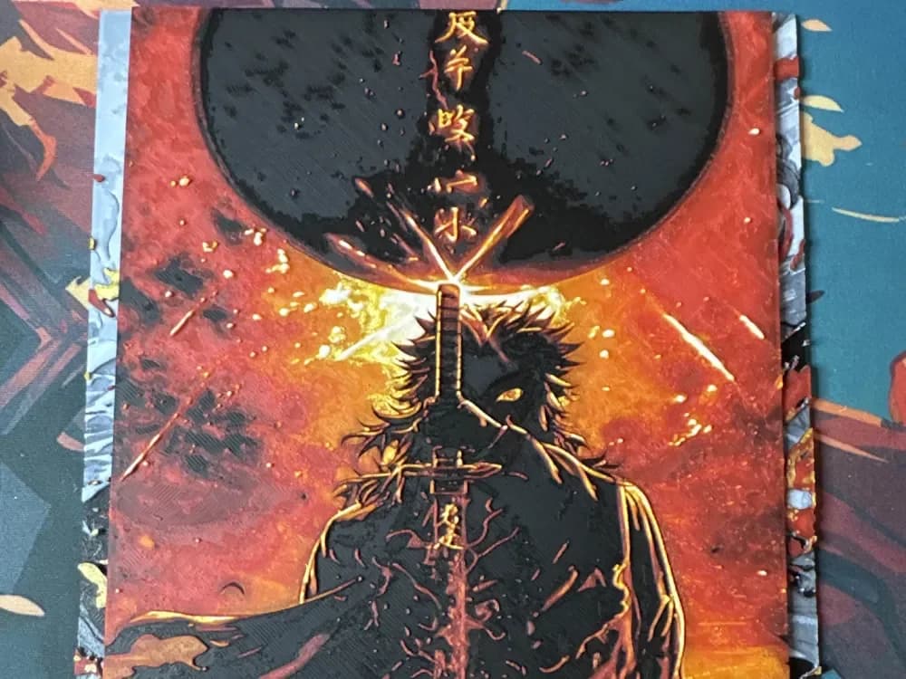 Hueforge rengoku kneeling (demon Slayer) by SBC Creations HueForge model: Hueforge rengoku kneeling (demon Slayer) by SBC Creations