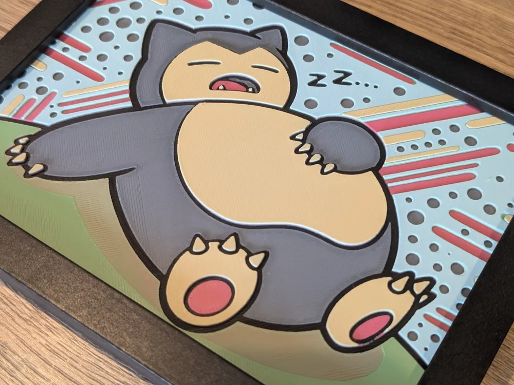 Snorlax Hueforge 7x5 Snorlax Hueforge 7x5