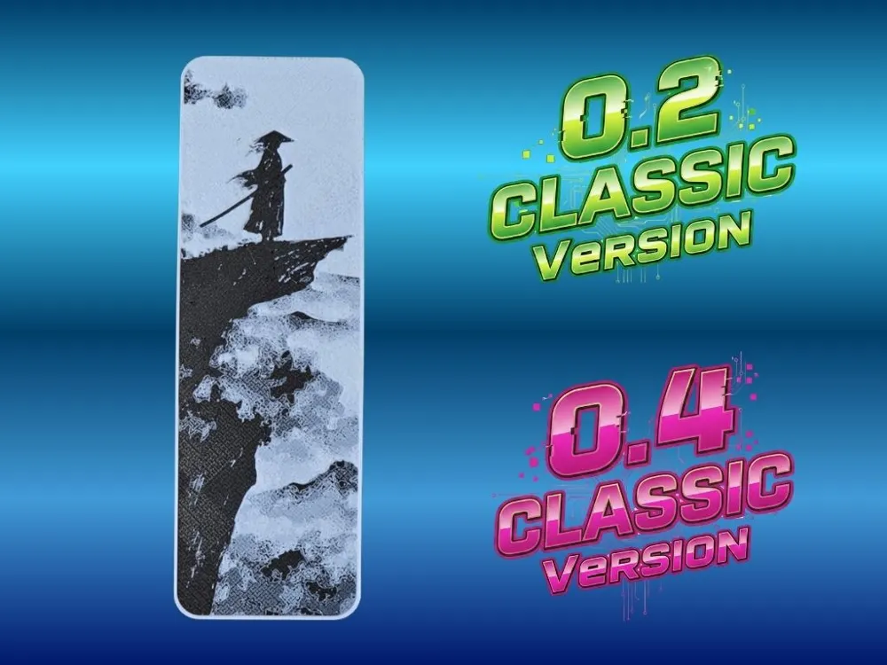 Samurai Cliff Bookmark by Atrus Design HueForge model: Samurai Cliff Bookmark by Atrus Design