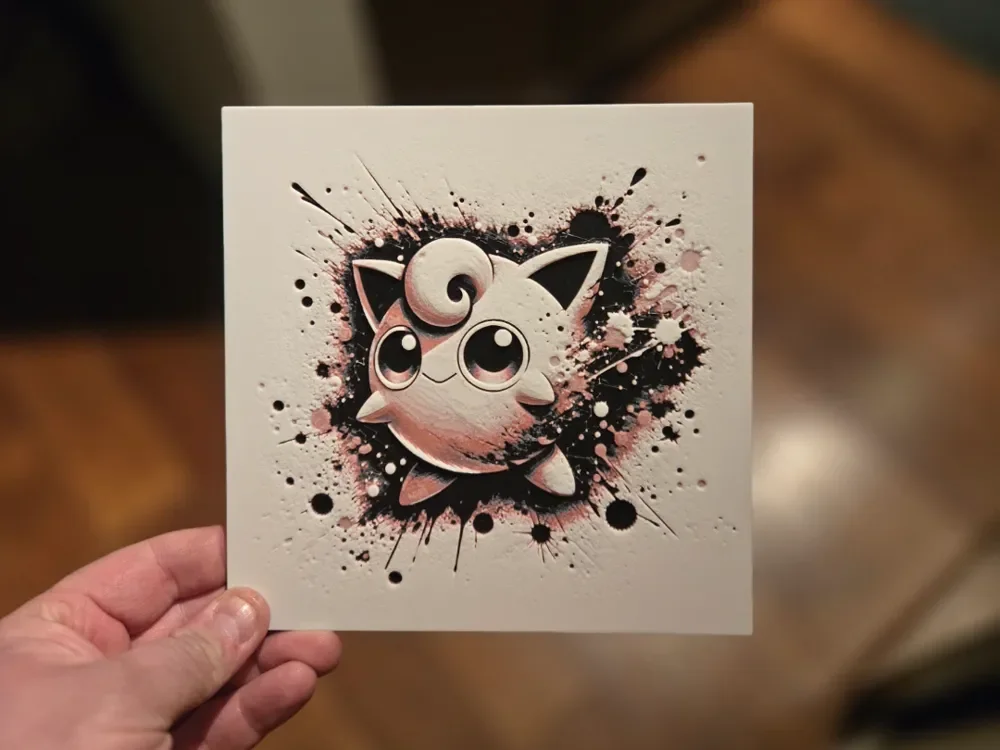 Graffiti Jigglypuff Hueforge by 3Ree Printing HueForge model: Graffiti Jigglypuff Hueforge by 3Ree Printing