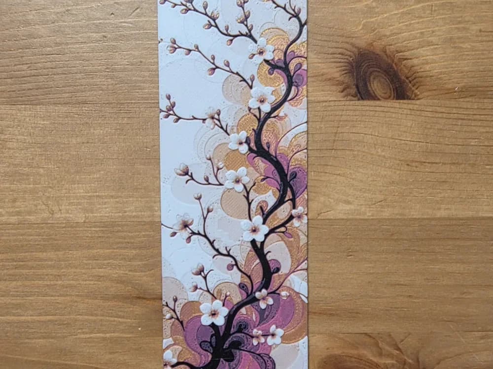 Floral Vines Bookmark by Morganja HueForge model: Floral Vines Bookmark by Morganja