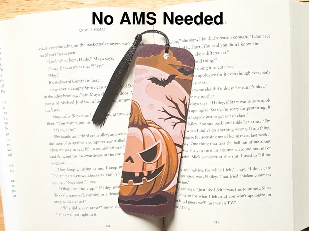 Bookmark, Jack-0-lantern. Hueforge Bookmark, Jack-0-lantern. Hueforge