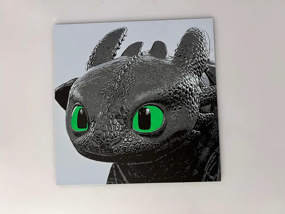 How to Train Your Dragon: Toothless by 3djd HueForge model: How to Train Your Dragon: Toothless by 3djd