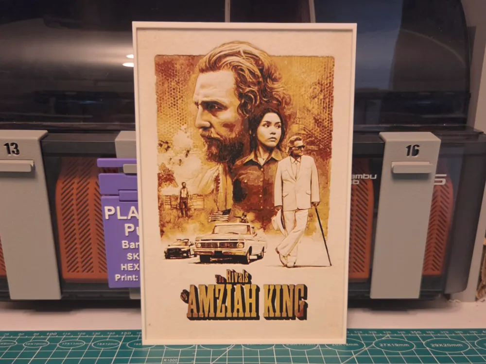 The Rivals of Amziah King Movie Poster - Hueforge by Lumpy3D HueForge model: The Rivals of Amziah King Movie Poster - Hueforge by Lumpy3D