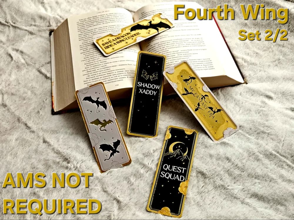 Fourth Wing - Bookmarks Set 2/2 by C3D HueForge model: Fourth Wing - Bookmarks Set 2/2 by C3D