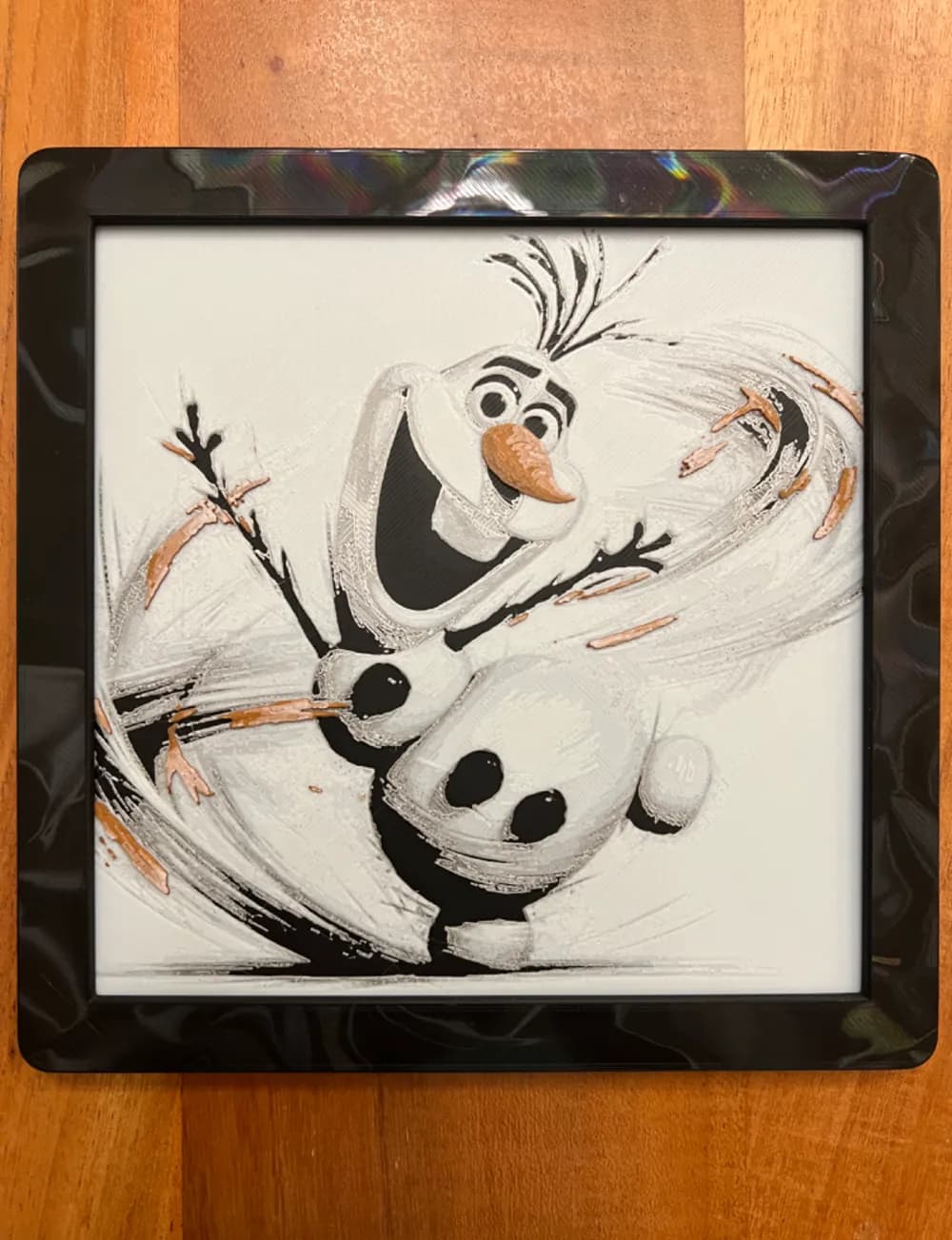 Olaf from Frozen by JustBe 3D Printing HueForge model: Olaf from Frozen by JustBe 3D Printing