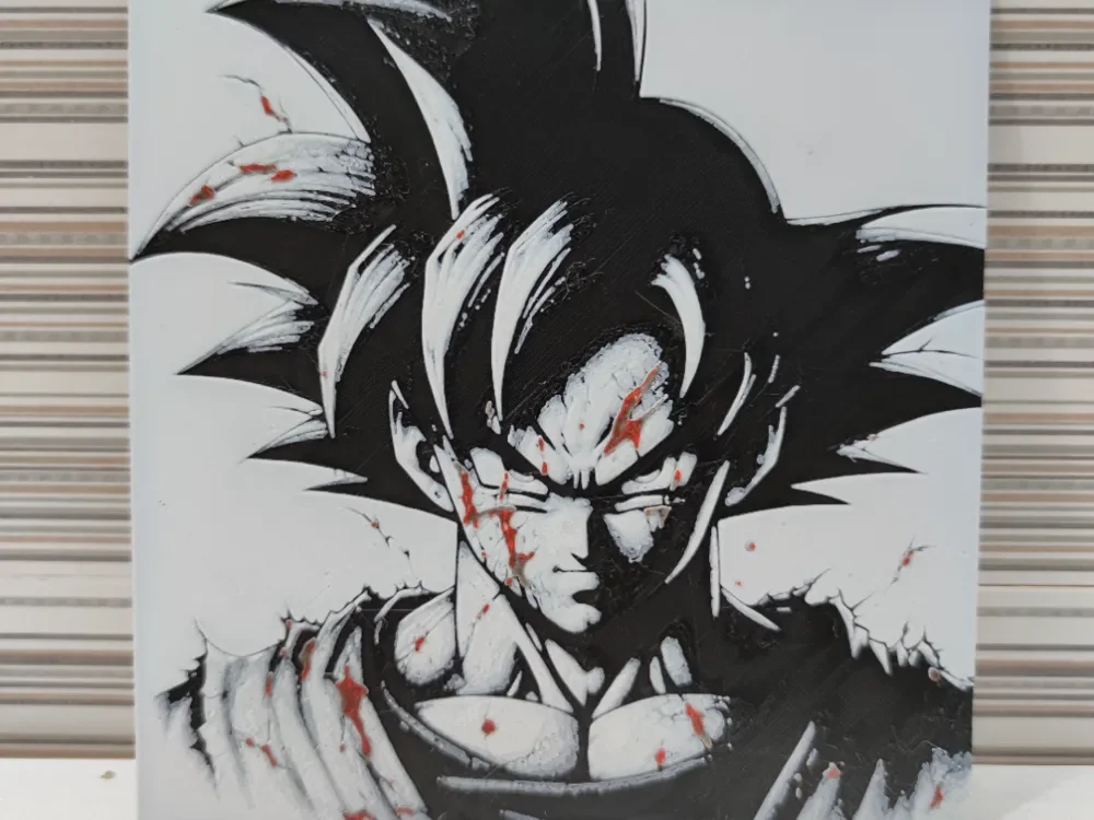 Hueforge Goku (Dragon Ball) by Litolunar HueForge model: Hueforge Goku (Dragon Ball) by Litolunar