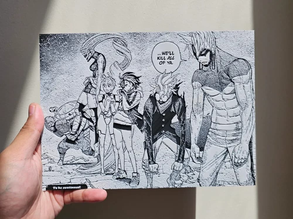 HueForge model: Dandadan Chapter 111 Manga Panel Hueforge by Loki