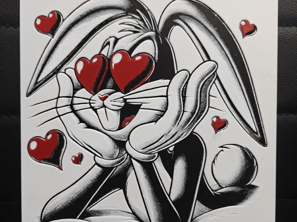 HueForge model: Bugs Bunny Love by TheHueforgeLady