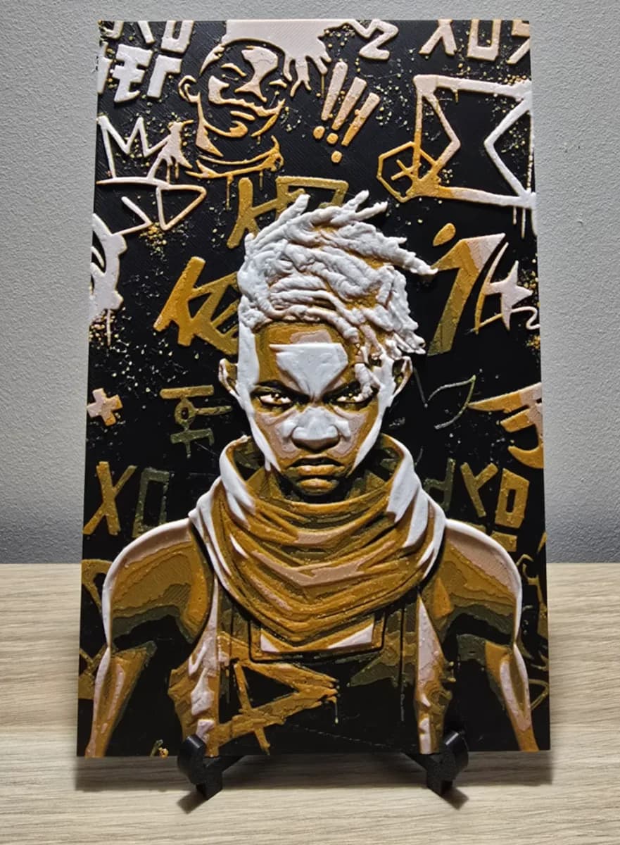 Ekko Arcane Hueforge by Kactus Fpv HueForge model: Ekko Arcane Hueforge by Kactus Fpv