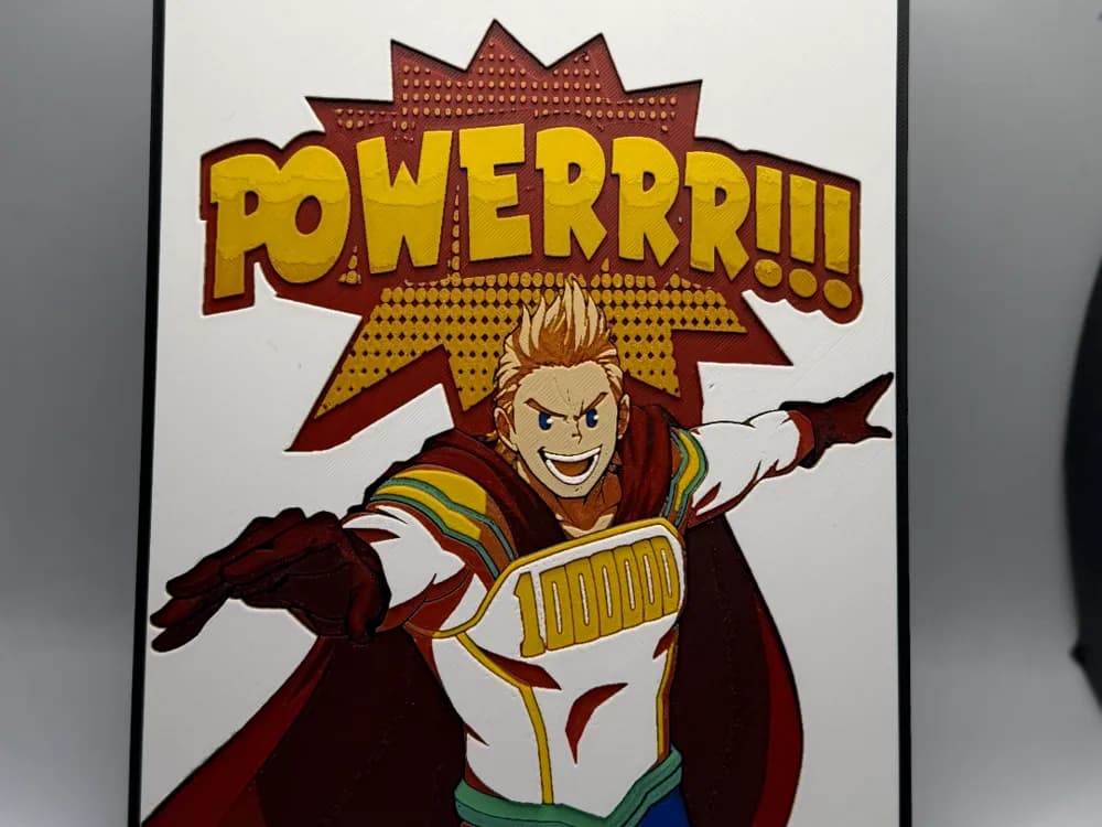 My Hero - Mirio Togata by MonkeyForge 3D HueForge model: My Hero - Mirio Togata by MonkeyForge 3D