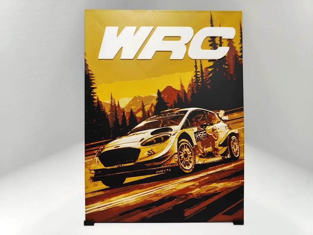 WRC Poster - Hueforge by BeaN HueForge model: WRC Poster - Hueforge by BeaN